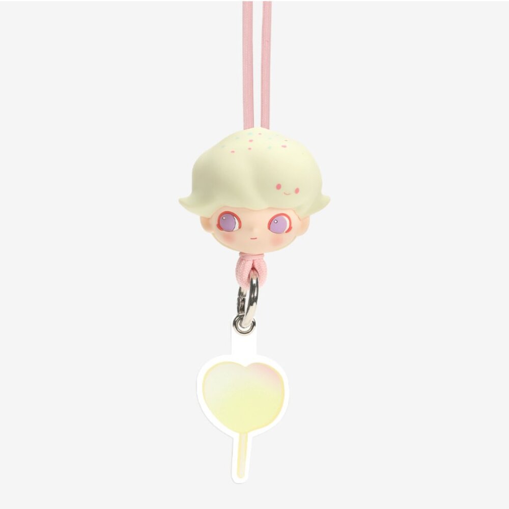 POPMART Dimoo Lanyard & Hair Tie COMBO - Marshmallow & Random Dimoo Hair Tie